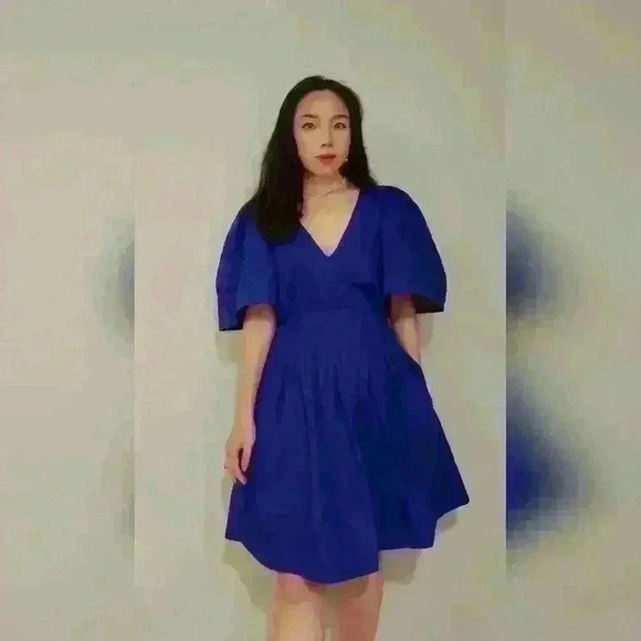 Banana Republic Cut out dress  Open-Back Mini Dress Blue size US 2 - Picture 8 of 16